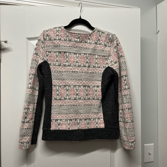 Lucky Brand Geometric Knit Jacket in Red and Black - Picture 3 of 3